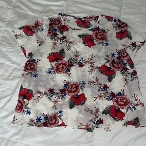 Shein curve floral top